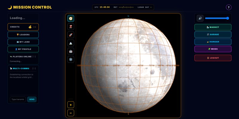 The Mission Control screen